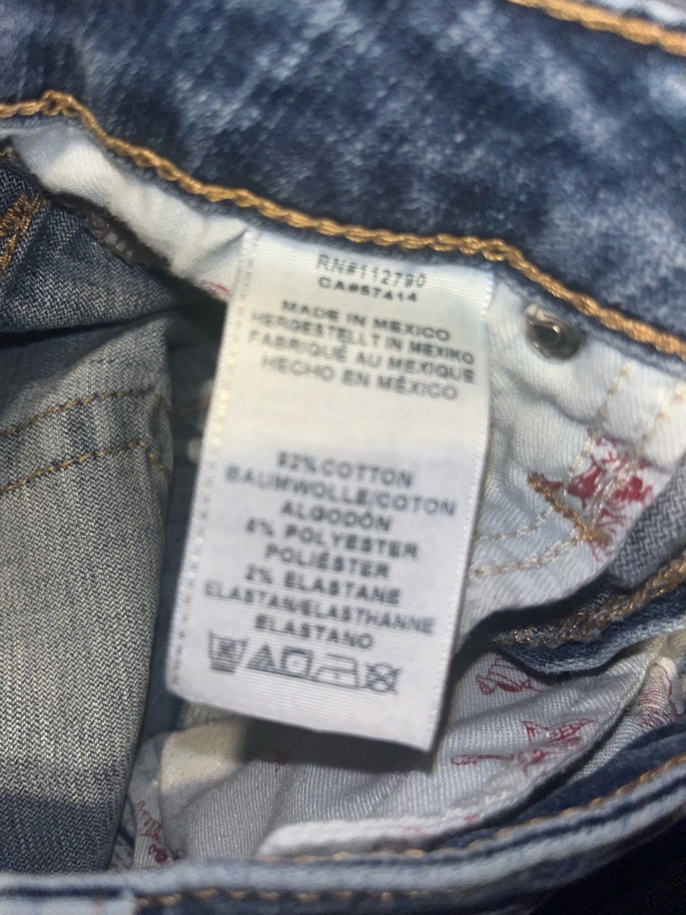 True Religion Jeans Womens 28 Curvy Skinny With Flap Light Wash Denim Ripped y2k - Picture 6 of 6